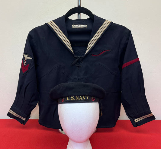 WW1 / WW2 U.S. Child's Navy Uniform Jumper & Cap by John Wanamaker