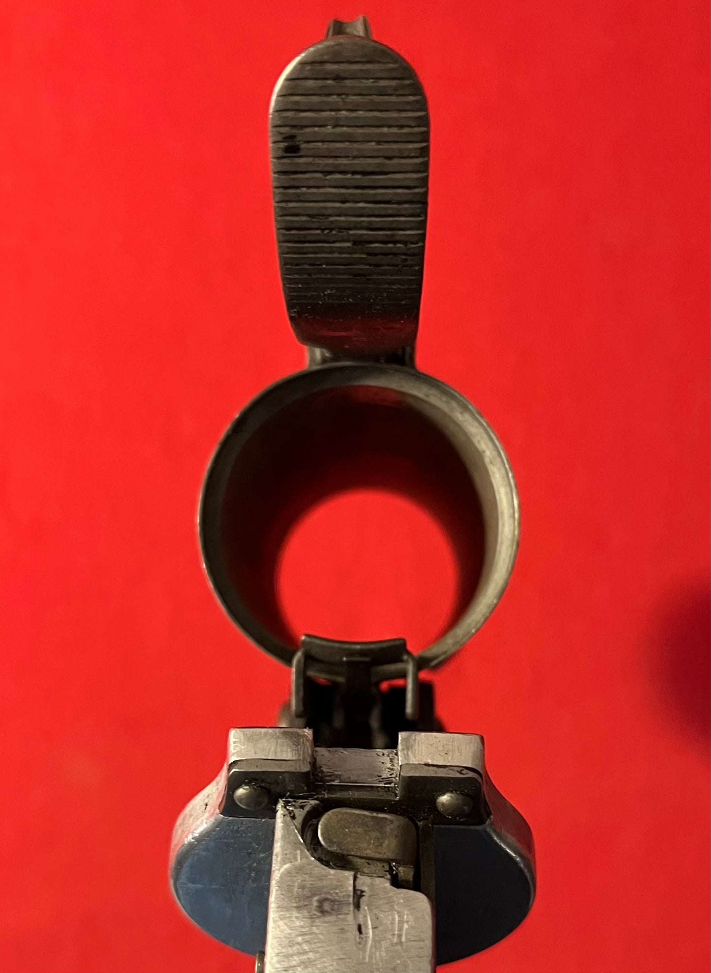 Original U.S. WWII 37mm M8 Pyrotechnic Signal Flare Pistol - Gun by SWC & Scarce Aircraft Stowage Wall Mounted Bag