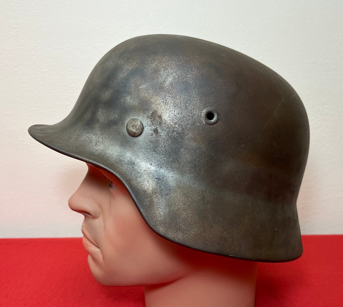 Original WWII M1940 German Army Helmet W/ Liner & Name