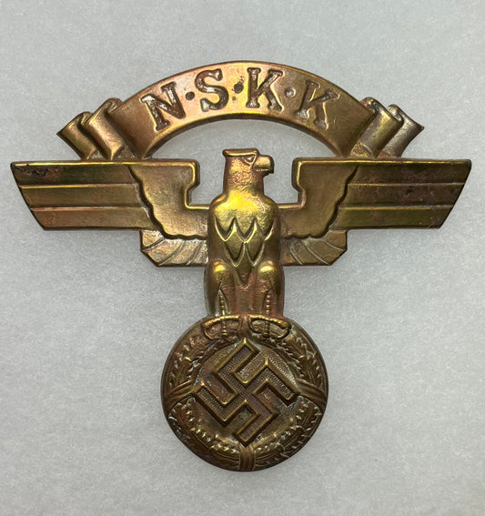 Original WW2 German N.S.K.K Large Cap Eagle (4 Inch) Insignia