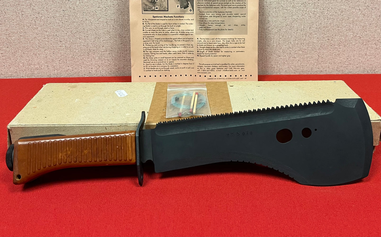 Vintage - Russian Soviet USSR Spetznaz Machete Special Forces Survival Knife 15"