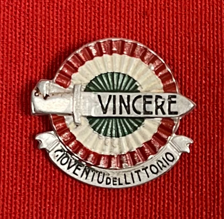 WWII Fascist Youth (GIL) Victory Tinnie & Membership Card + Photos (Scarce)