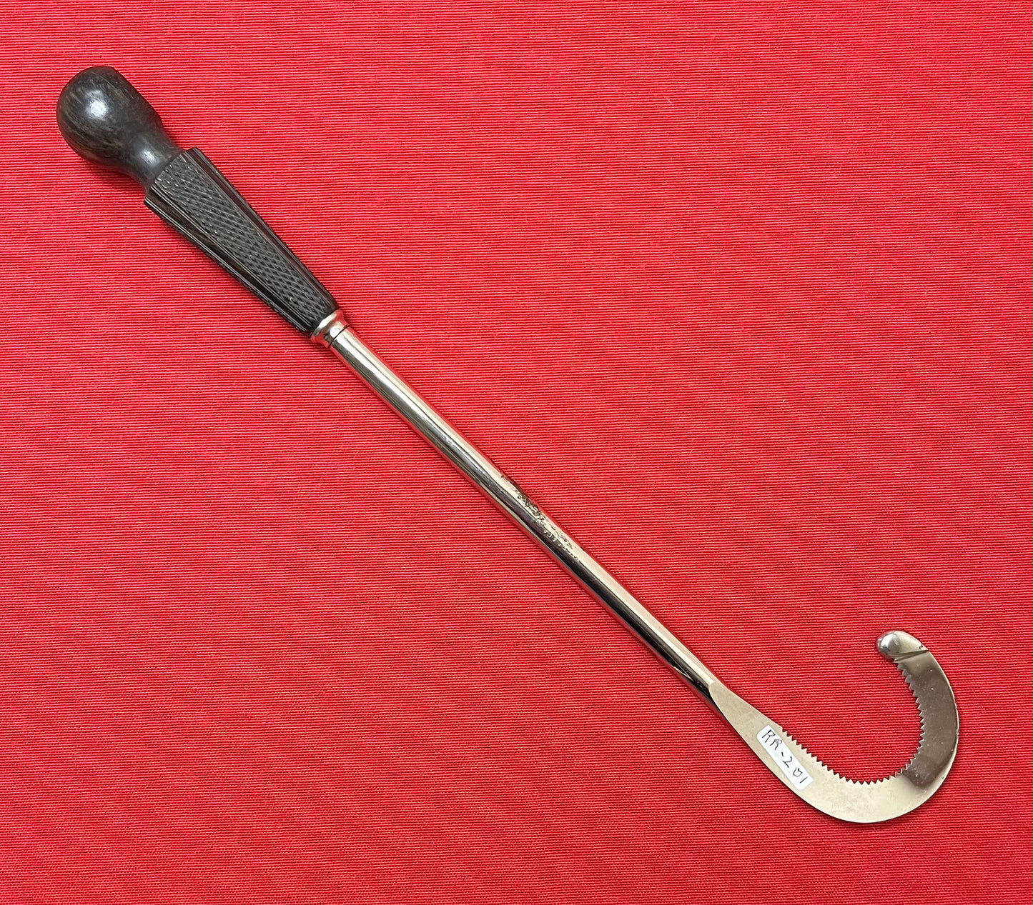 1800'S OBSTETRICAL DECAPITATING HOOK by HILLS & CO.- ANTIQUE MEDICAL EQUIPMENT