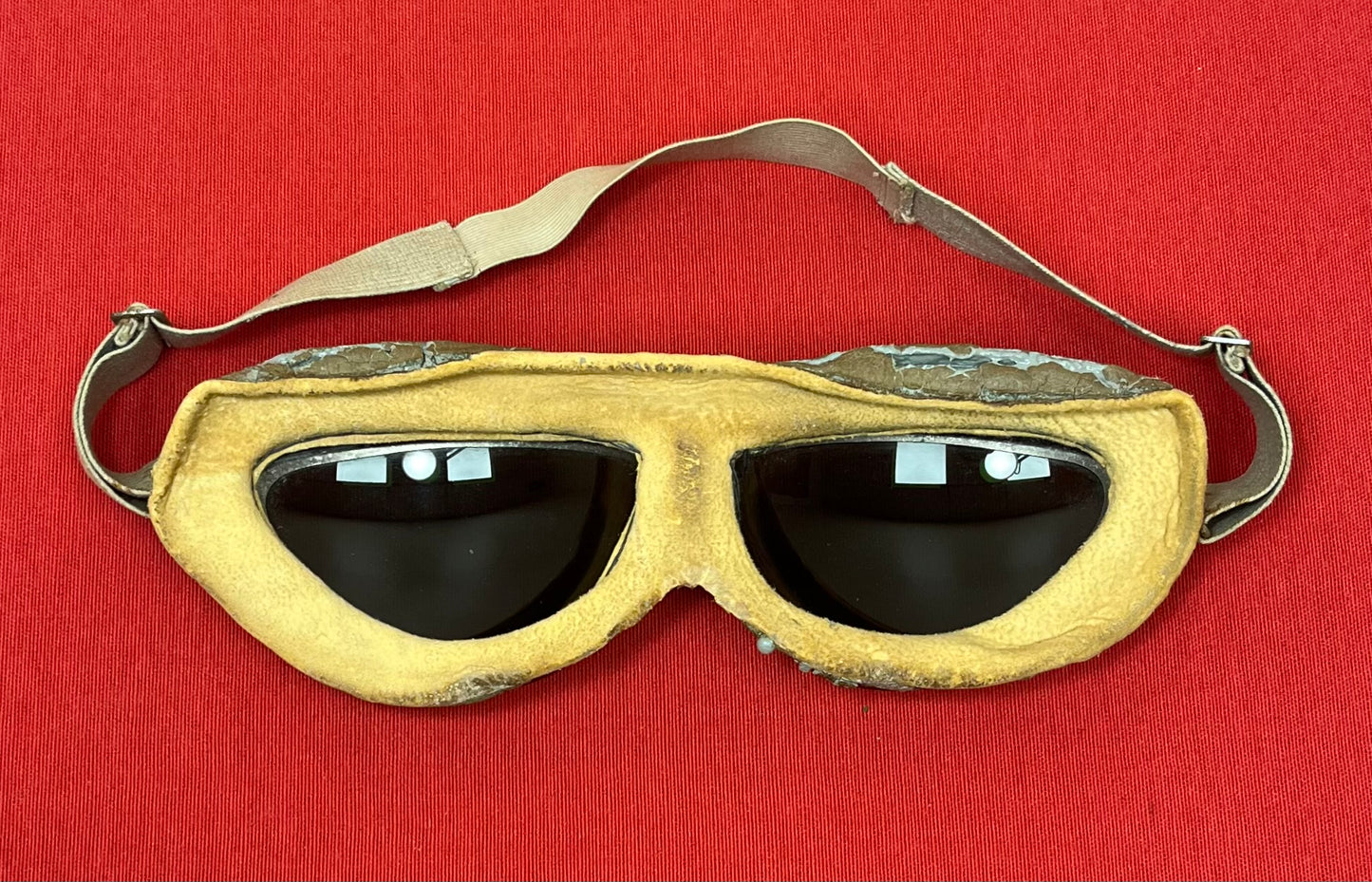 WW2 ERA U.S. NAVY MK-1 AVIATOR GOGGLES CAP & SCARF