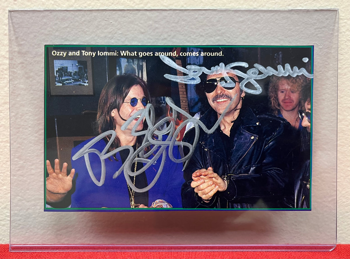 Black Sabbath - (Signed) Ozzy Osbourne & Tony Iommi 5x3 Picture 1990’s Reunion