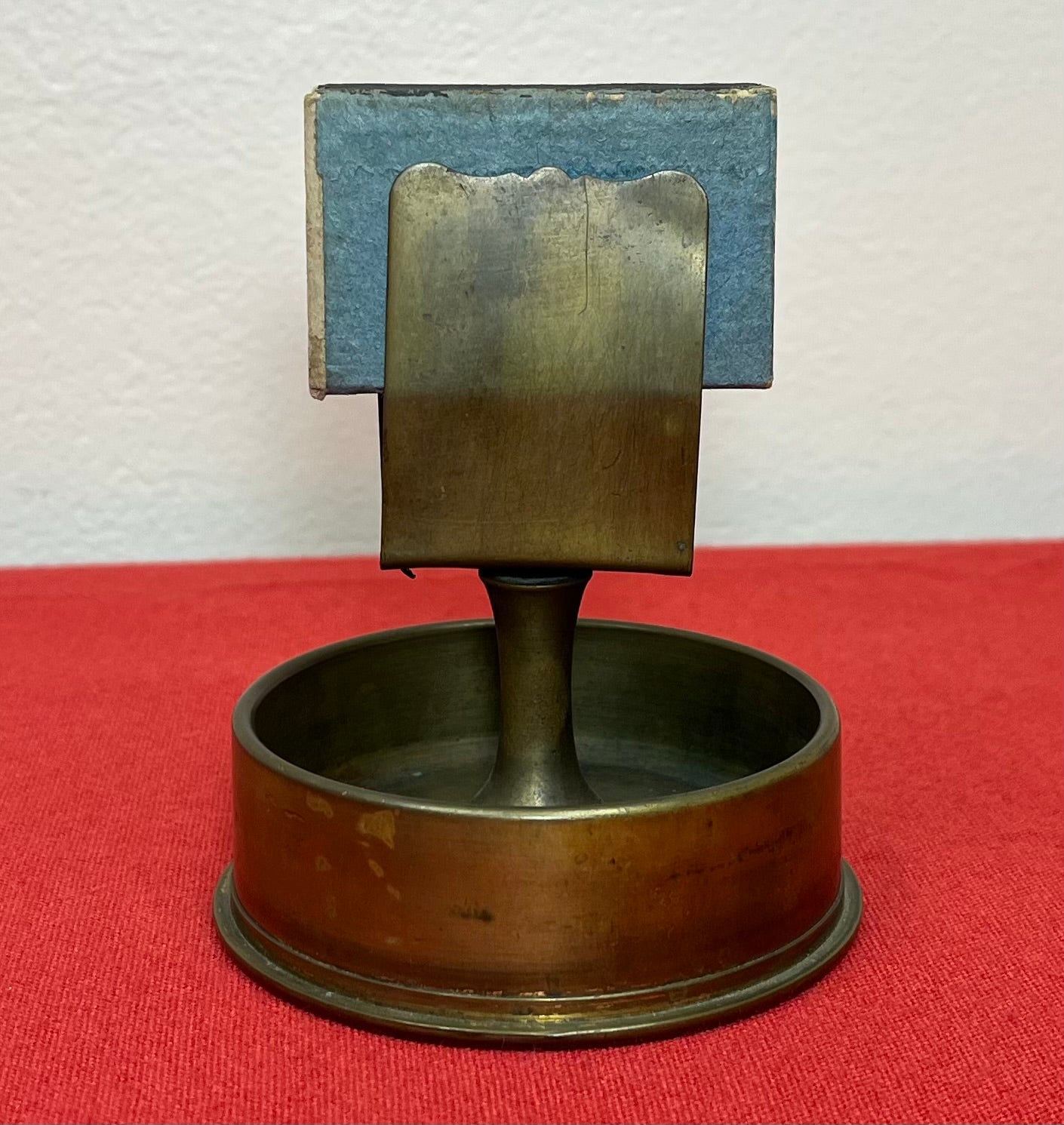 WW2 U.S. 75MM SHELL (TRENCH ART) ASHTRAY & MATCHES