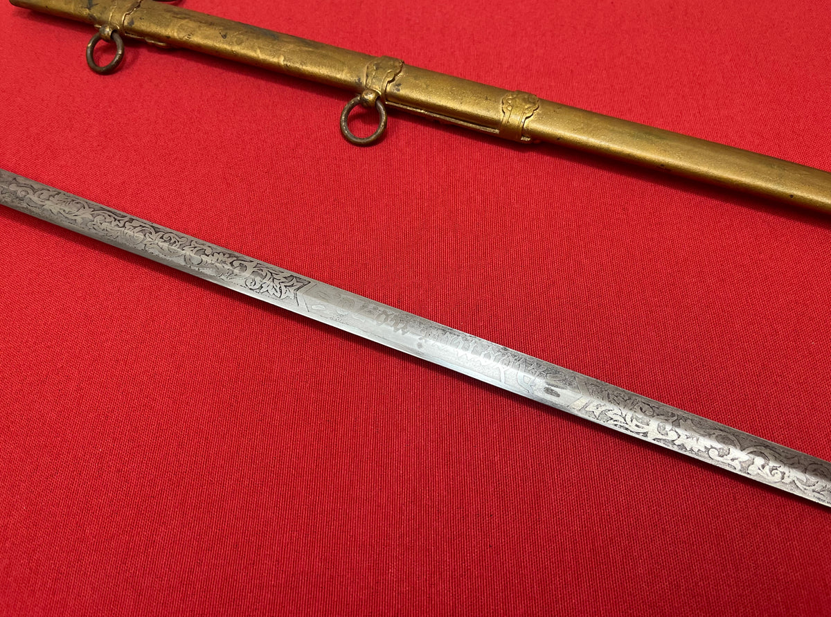 C.1872 Knights of the Golden Eagle Fraternal Masonic Sword - Engraved