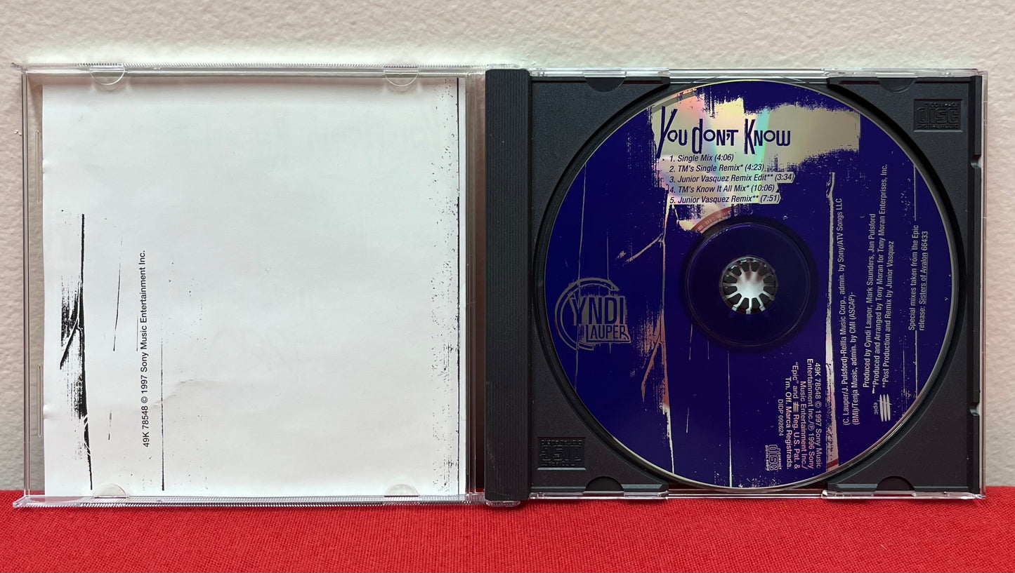 Cyndi Lauper - Hand Signed CD Booklet You Don't Know 1997