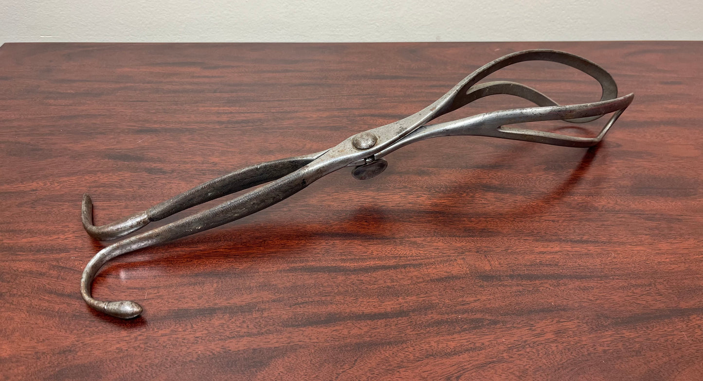 1801-1850 OBSTETRICAL BIRTHING FORCEPS LEVRET - ANTIQUE MEDICAL-CIVIL WAR ERA #6