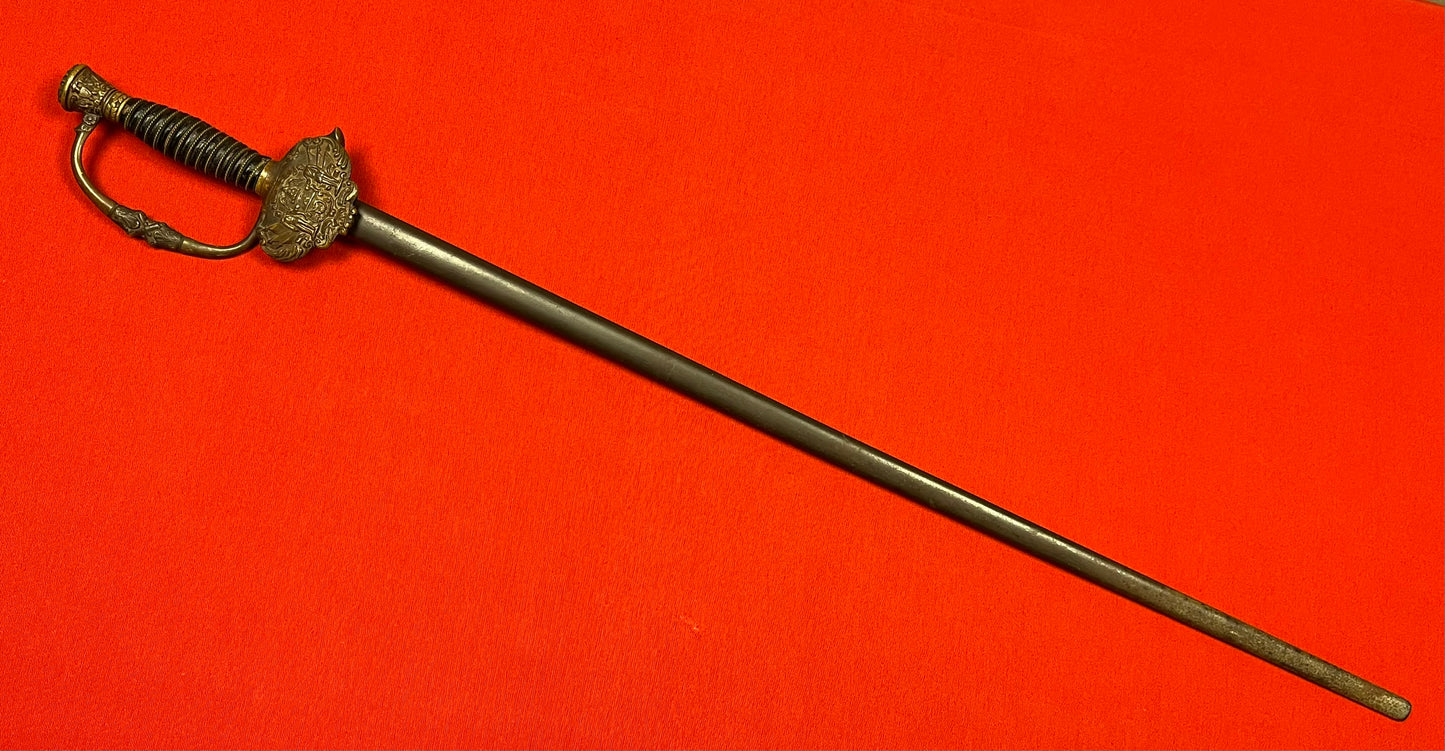 1800’s Sons of Veterans GAR Sword & Scabbard Etched Blade General Grant 1861-65