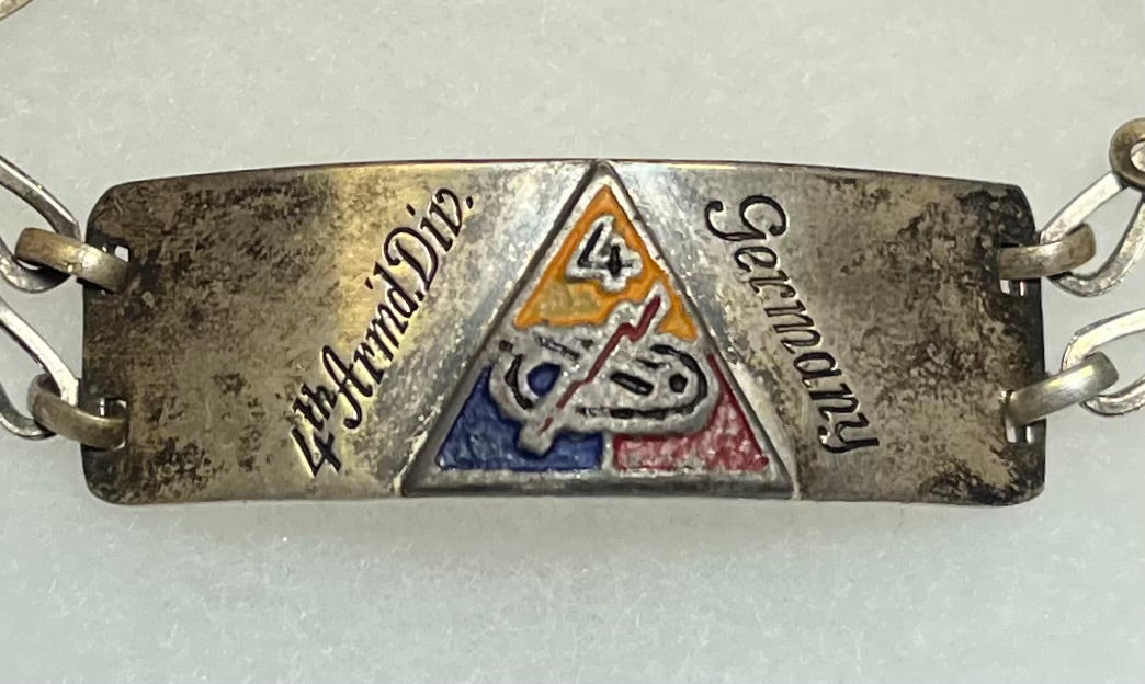 WW2 WWll 4th Armored Division ￼Bracelet Theater Made - Normandy & Bastogne