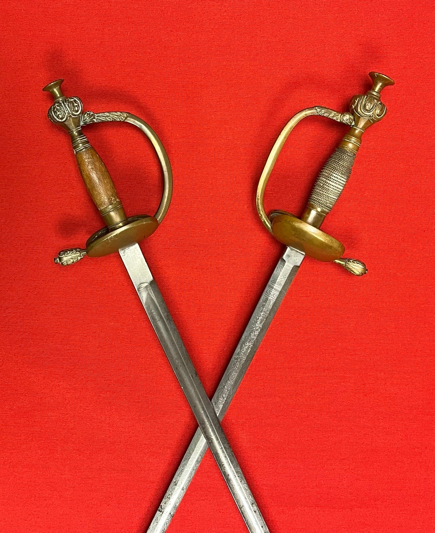 IMPERIAL GERMAN-PRUSSIAN OFFICER’S COURT SWORDS CIRCA 1880-90s ENGRAVED