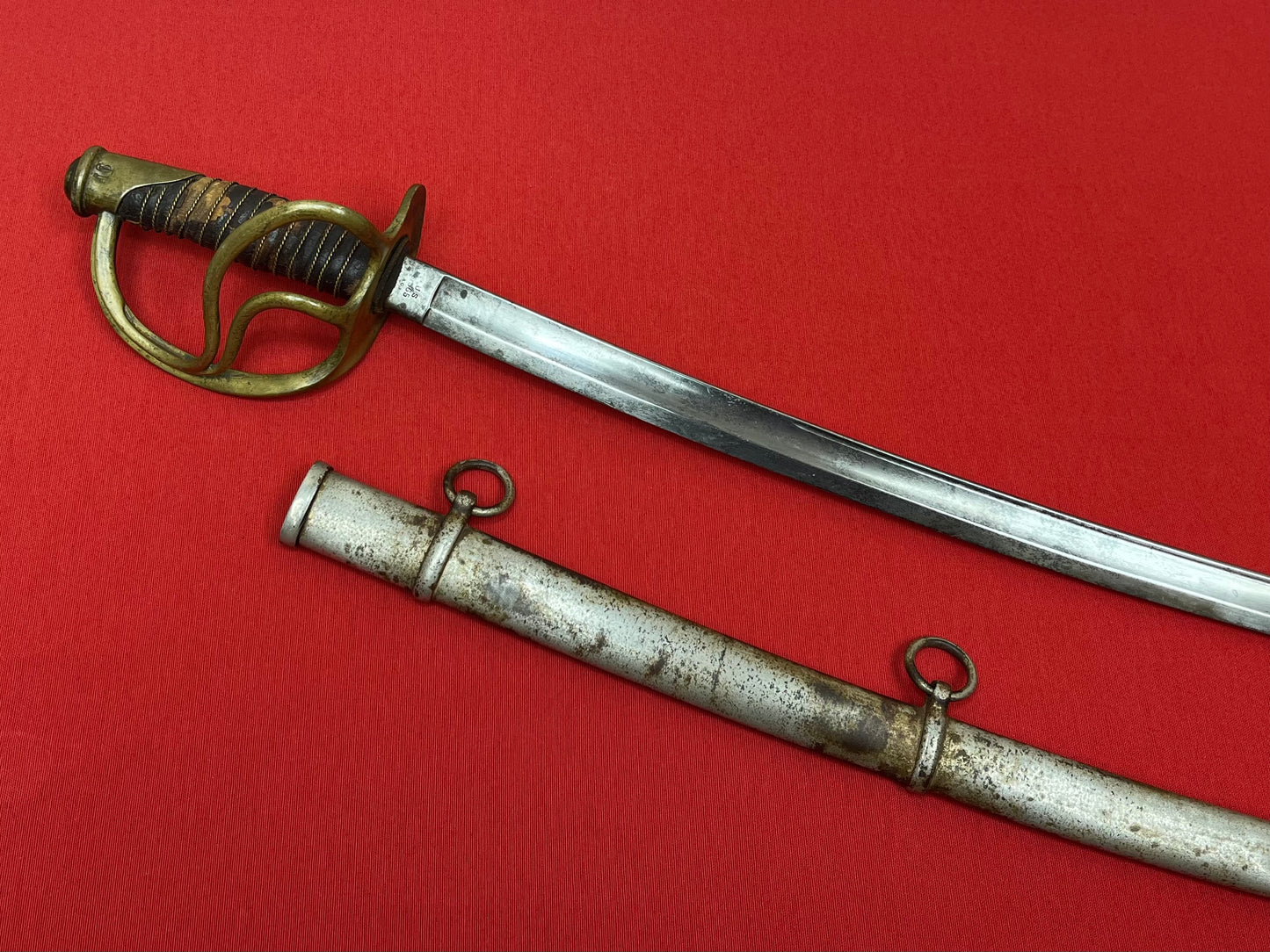 SCARCE - U.S. MODEL 1860 LIGHT CAVALRY SABER & SCABBARD BY - C. ROBY