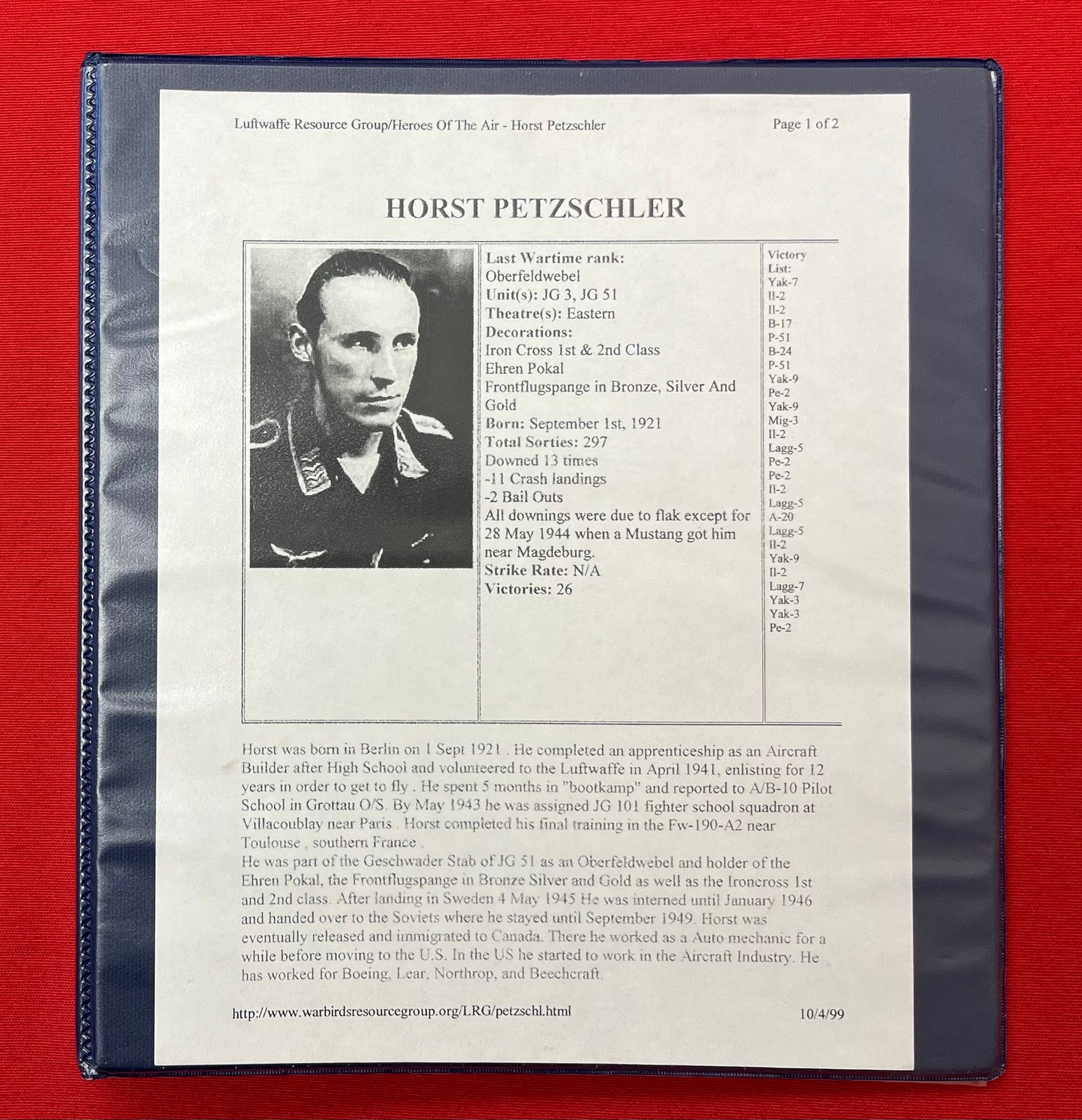 WWII German 1st Model Luftwaffe Dagger Personally Owned & Name Engraved to "Pilot" Horst Petzschler JG 31 & 51
