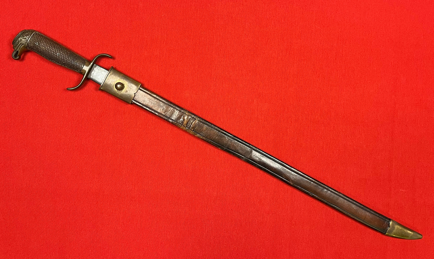 Original Spanish Officers Eagle Head Machete/Sword - Spanish American War 1898