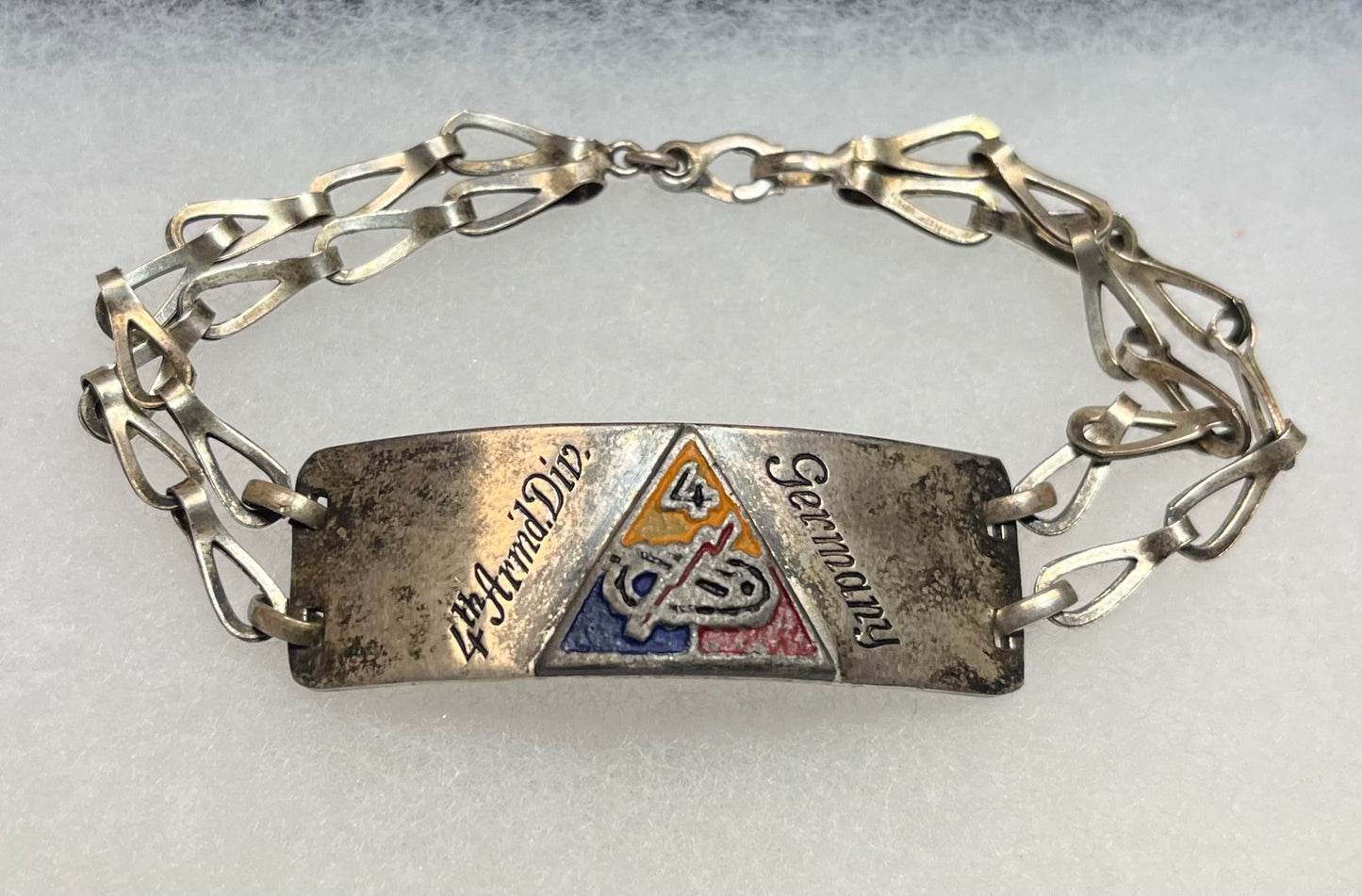 WW2 WWll 4th Armored Division ￼Bracelet Theater Made - Normandy & Bastogne