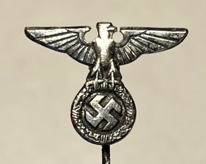 WW2 German NSDAP Political Eagle Stickpin Ges. Gesch