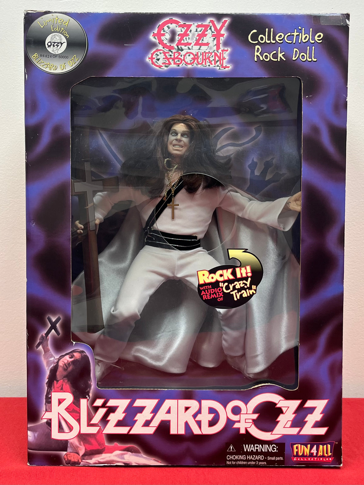 Ozzy Ozboure - "Blizzard of Ozz" 15" Action Figure Fun-4-All VTG Y2K 2000