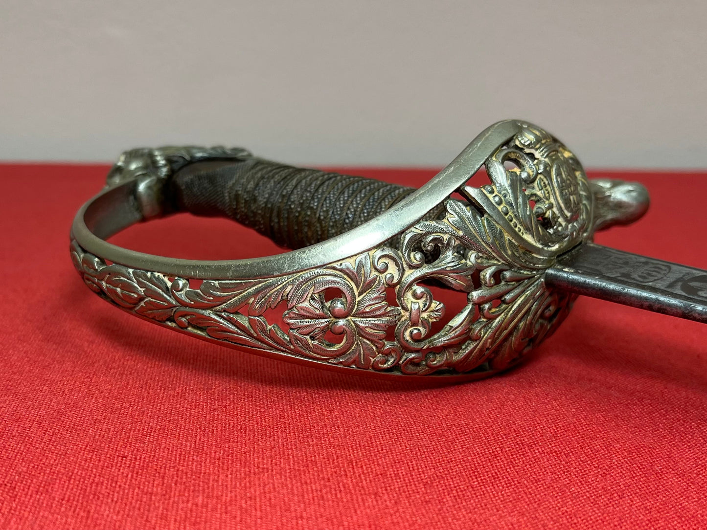 Pre-Spanish American War Spanish Officer’s (High Ranking) Silver Hilted Lions Head Sword Toledo Dated 1860