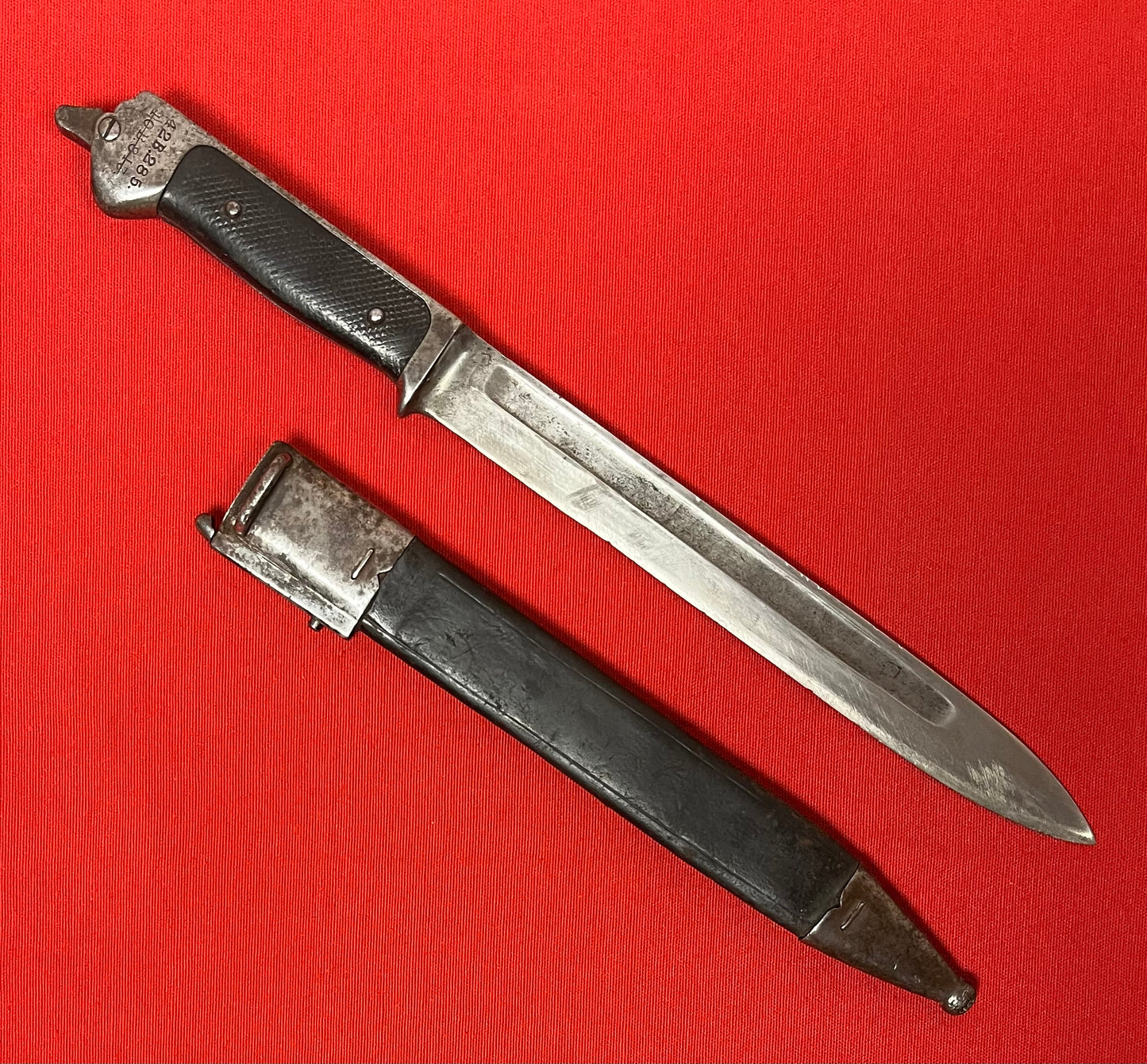 Danish M1889 Krag–Jørgensen Knife Bayonet - Gevær M/89  1st Model / Dated 1891