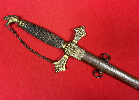 1872 Knights of the Golden Eagle Fraternal / Masonic Sword - Engraved
