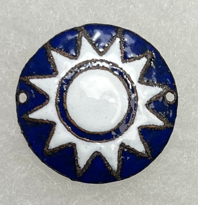 Original WWII Chinese National Revolutionary Army KMT Enameled Cap Badge - Kuomintang