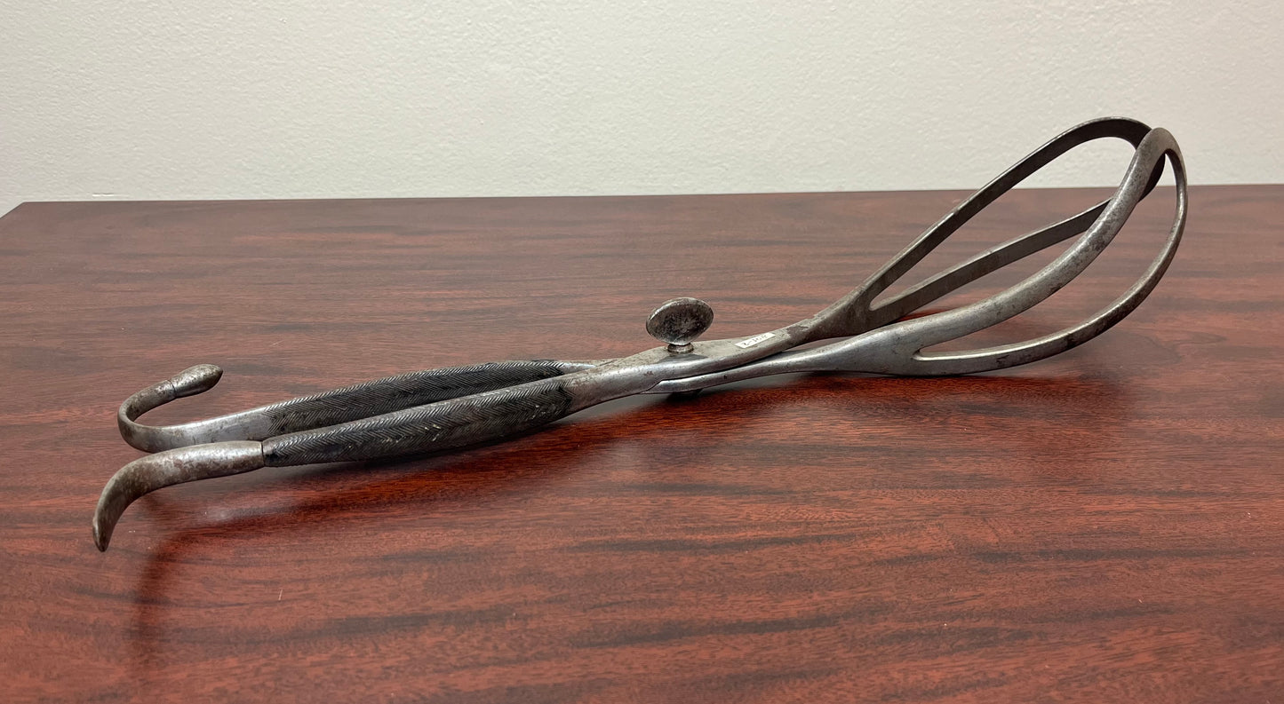 1801-1850 OBSTETRICAL BIRTHING FORCEPS LEVRET - ANTIQUE MEDICAL-CIVIL WAR ERA #6