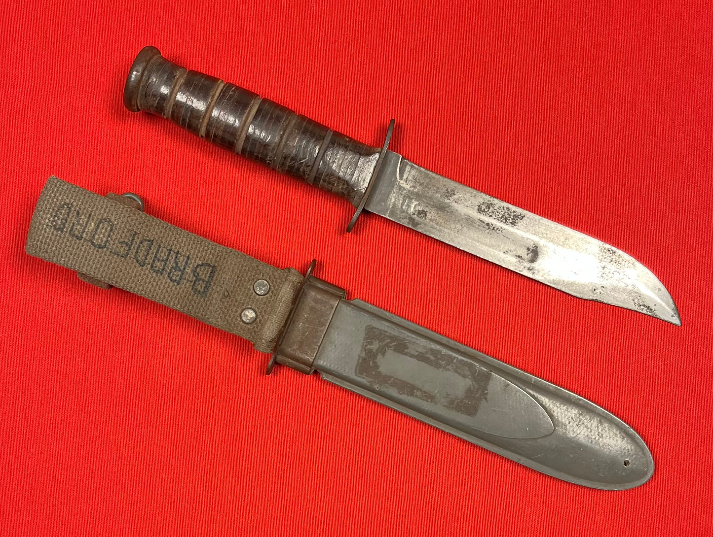 WW2 U.S. MK2 KA-BAR Fighting Knife Bradford U.S. Coast Guard