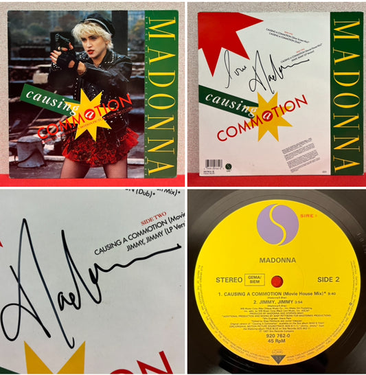 Madonna (Autographed) Causing a Commotion / Jimmy Jimmy 80’s European SIGNED!!!