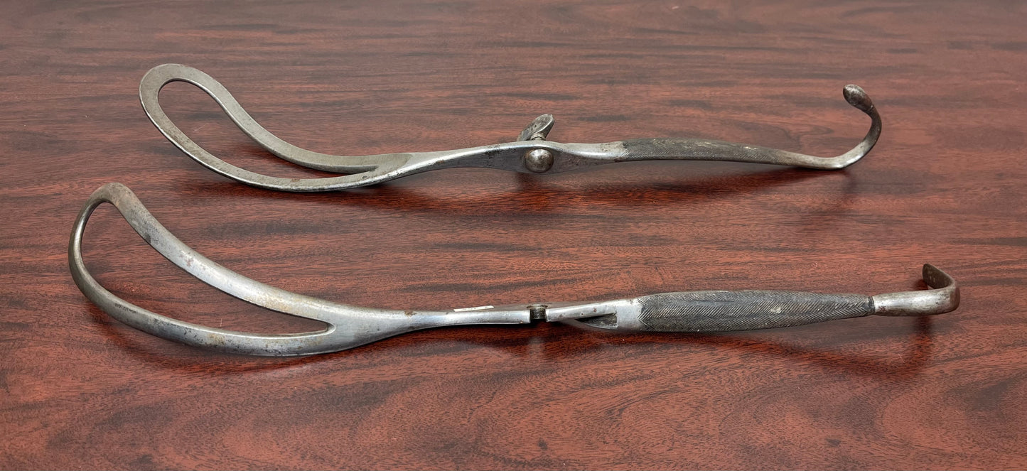 1801-1850 OBSTETRICAL BIRTHING FORCEPS LEVRET - ANTIQUE MEDICAL-CIVIL WAR ERA #6
