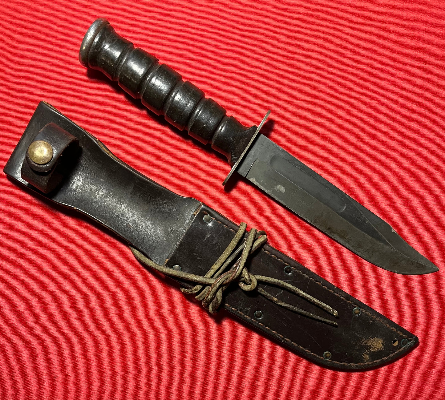 Vietnam Era U.S. CAMILLUS NY MARK 2 Fighting Knife MK2 / Blade "Name" engraved