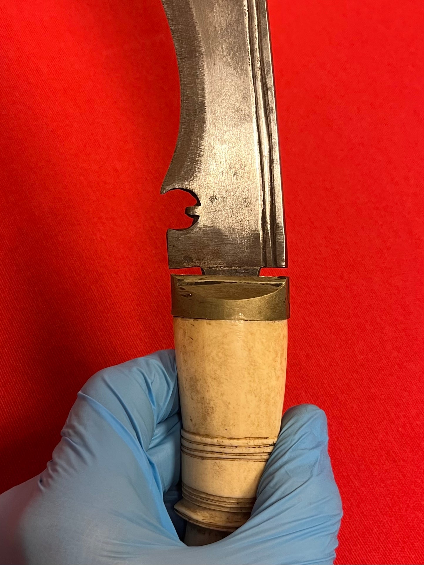 19TH CENTURY NEPALESE GURKHA KUKRI KNIFE & SCABBARB Ca. 1880's