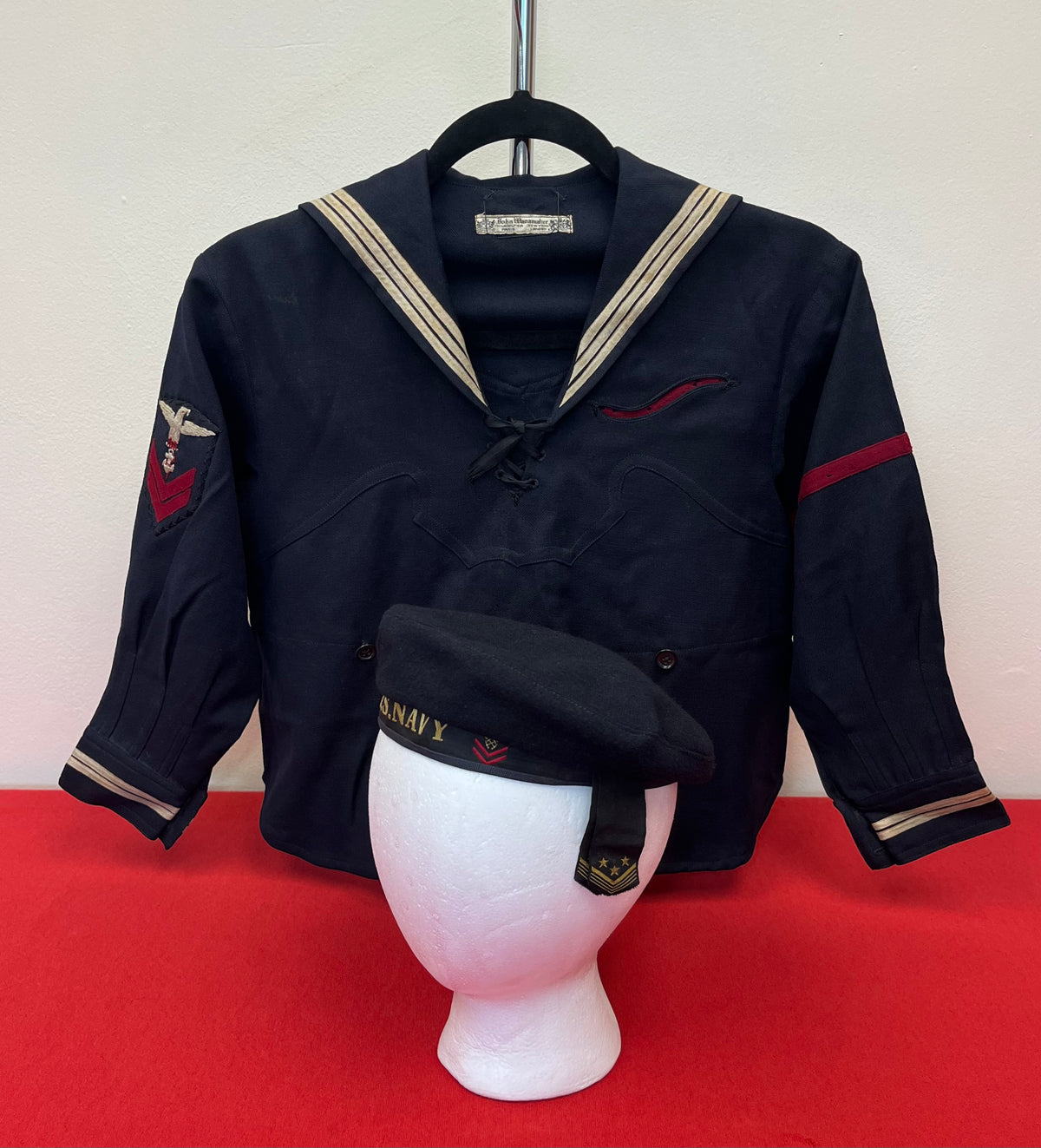 WW1 / WW2 U.S. Child's Navy Uniform Jumper & Cap by John Wanamaker