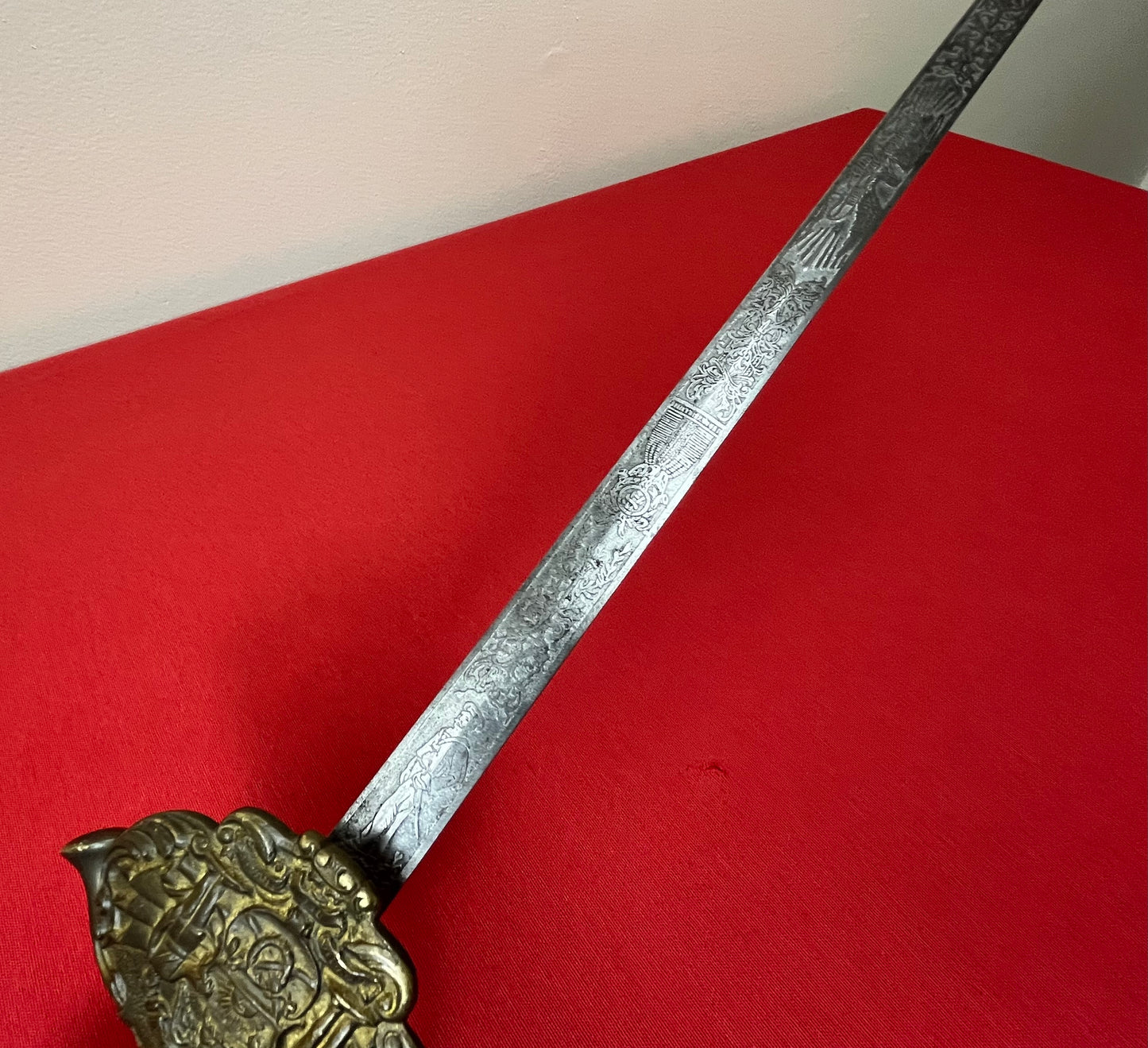 1800’s Sons of Veteran’s GAR Sword Etched Blade General Grant 1861-65 Civil War