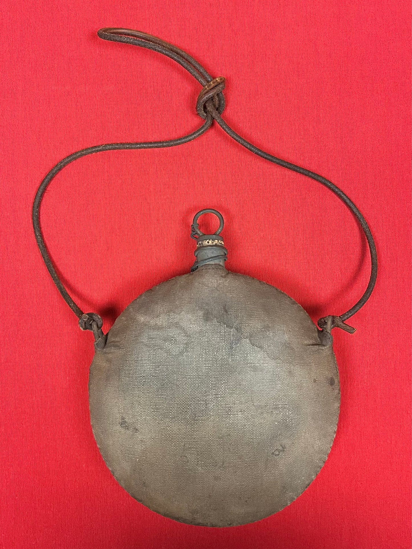 Original U.S. Indian Wars M1878 Canteen & Leather Shoulder Strap