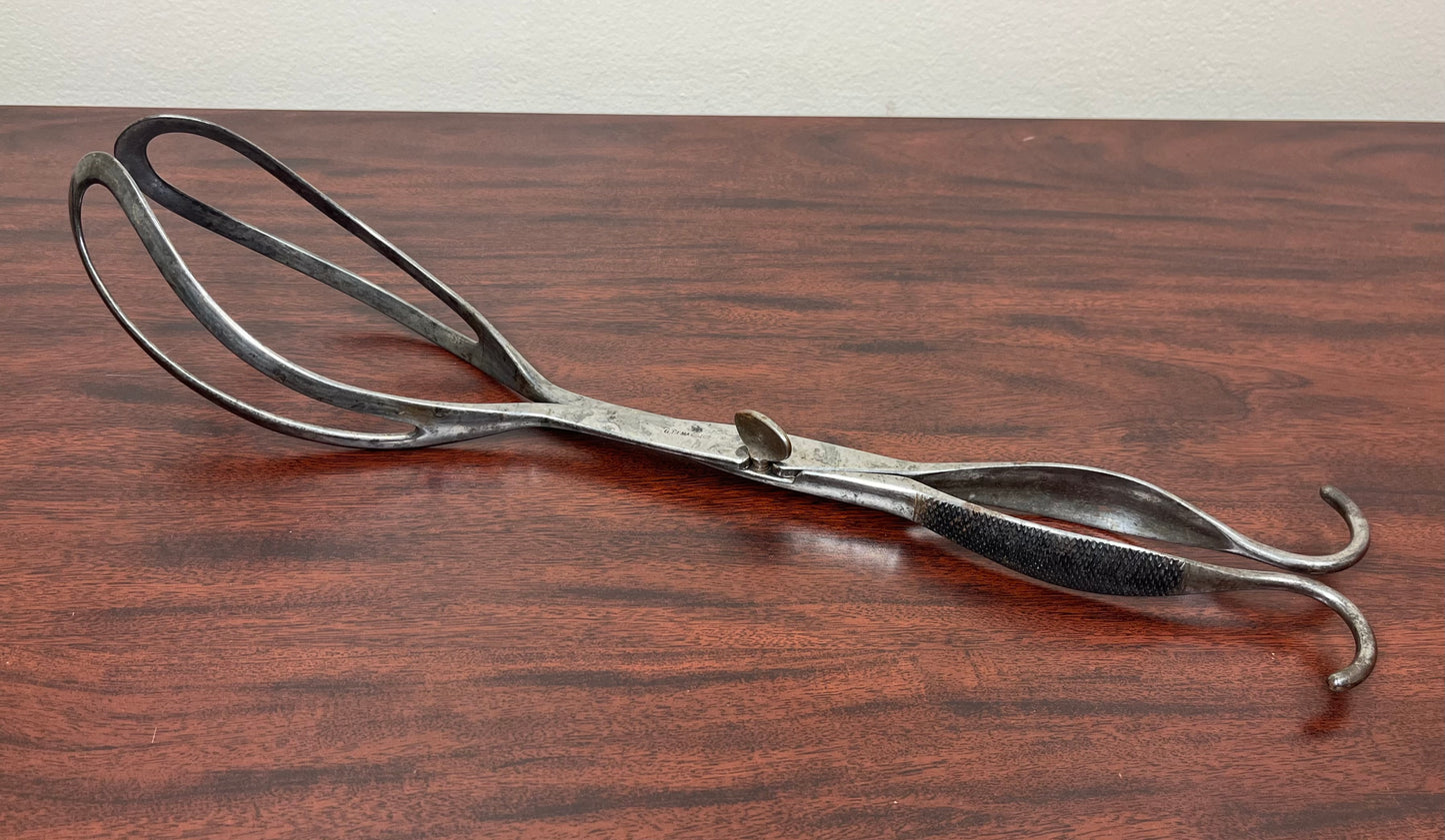 C.1848 OBSTETRICAL BIRTHING FORCEPS - ANTIQUE MEDICAL EQUIPMENT (CIVIL WAR ERA)#5