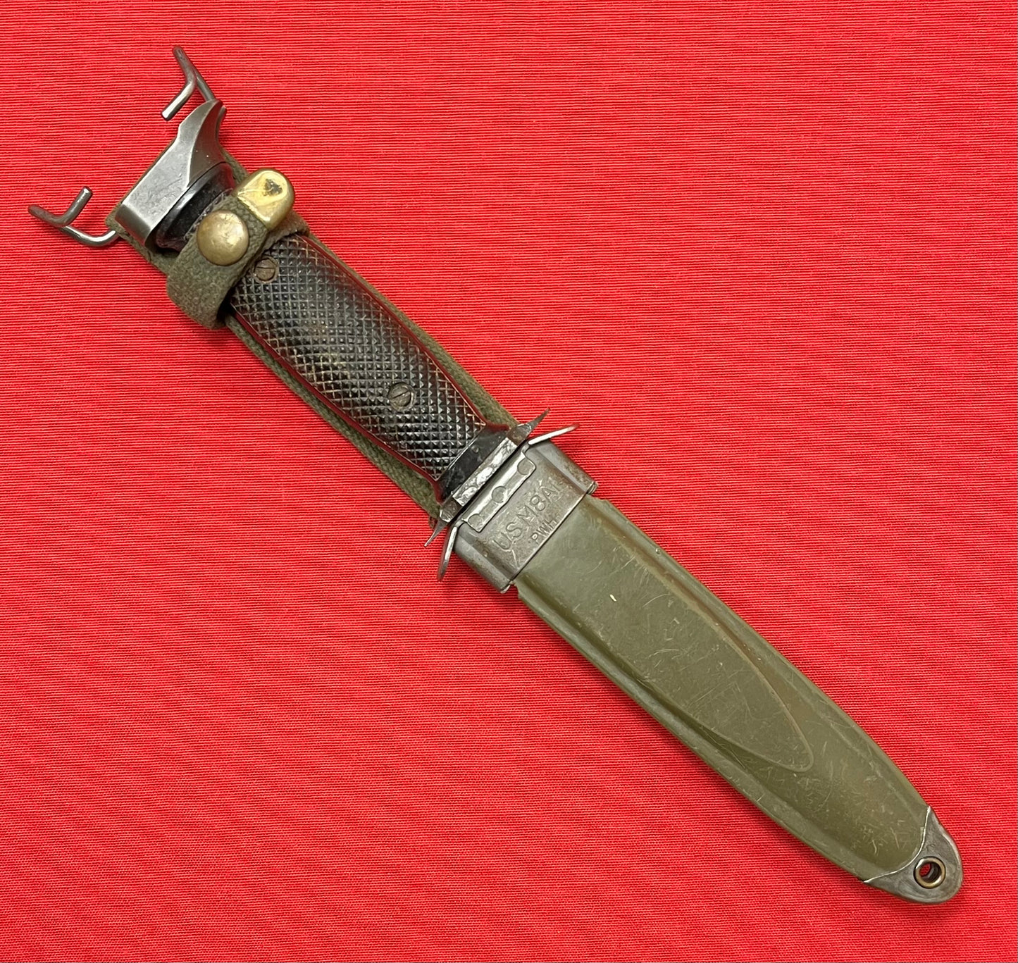 Original U.S Imperial M-7S Fighting Survival Knife W/I M8A1 Scabbard
