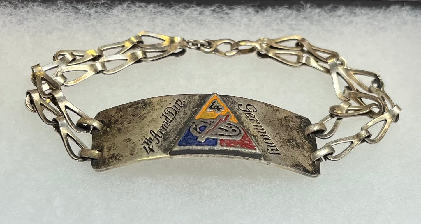 WW2 WWll 4th Armored Division ￼Bracelet Theater Made - Normandy & Bastogne