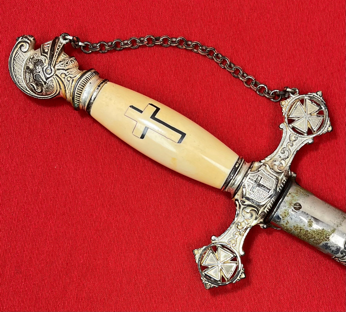 C. 1890 Knights Templar Fraternal Order Sword (Named & Engraved) by M.C. Lilley