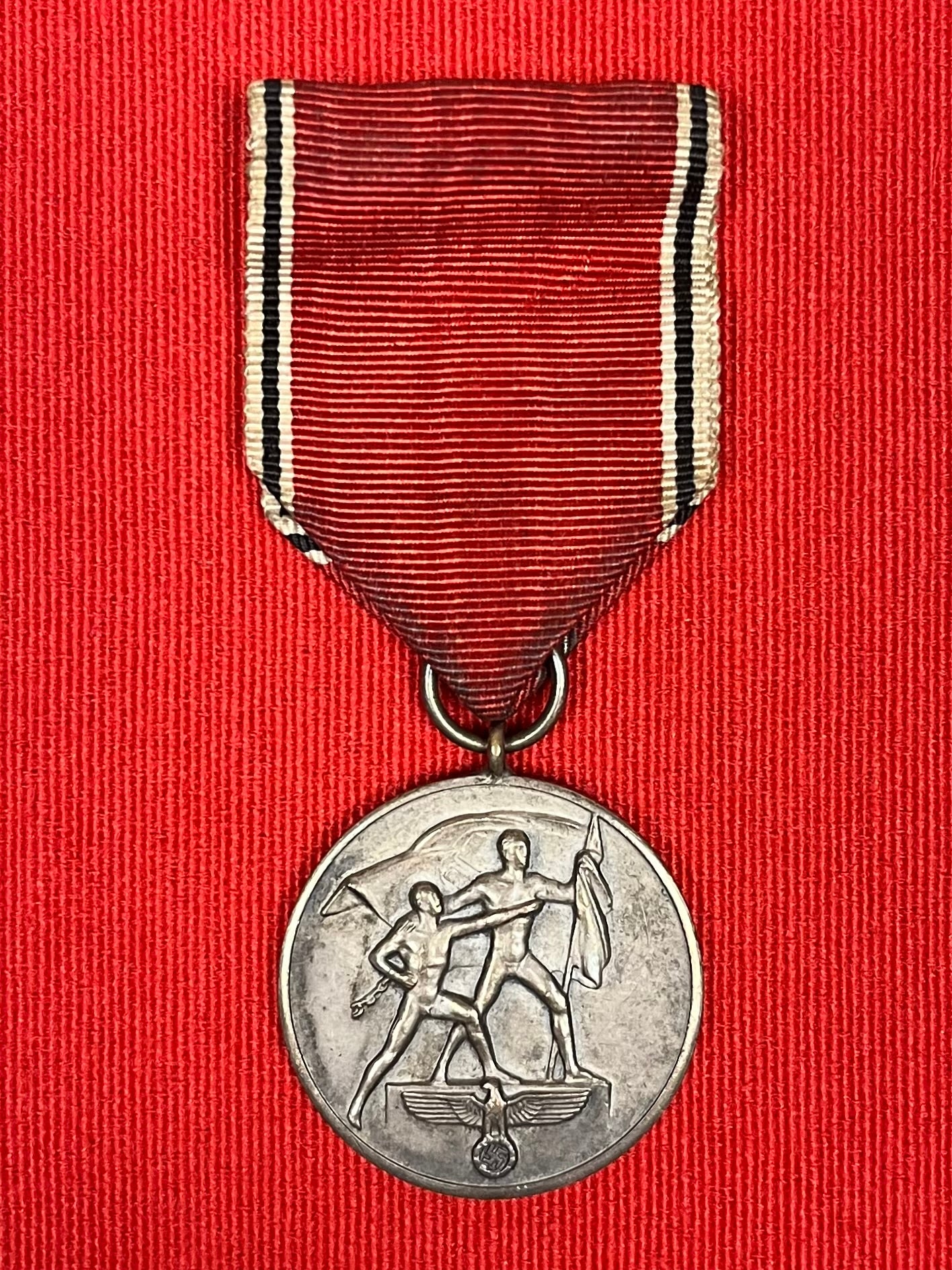 Authentic WWII Era German Commemorative Medal of 1st March 13, 1938 - Austria Annex