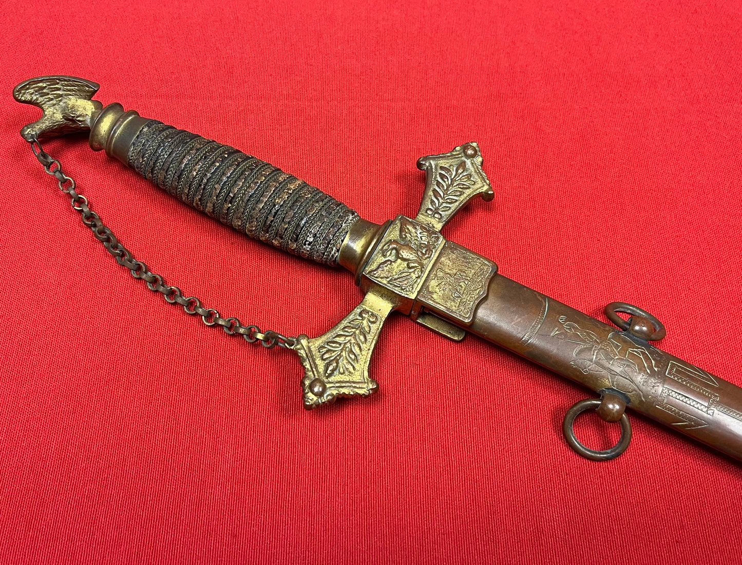 1872 Knights of the Golden Eagle Fraternal / Masonic Sword - Engraved