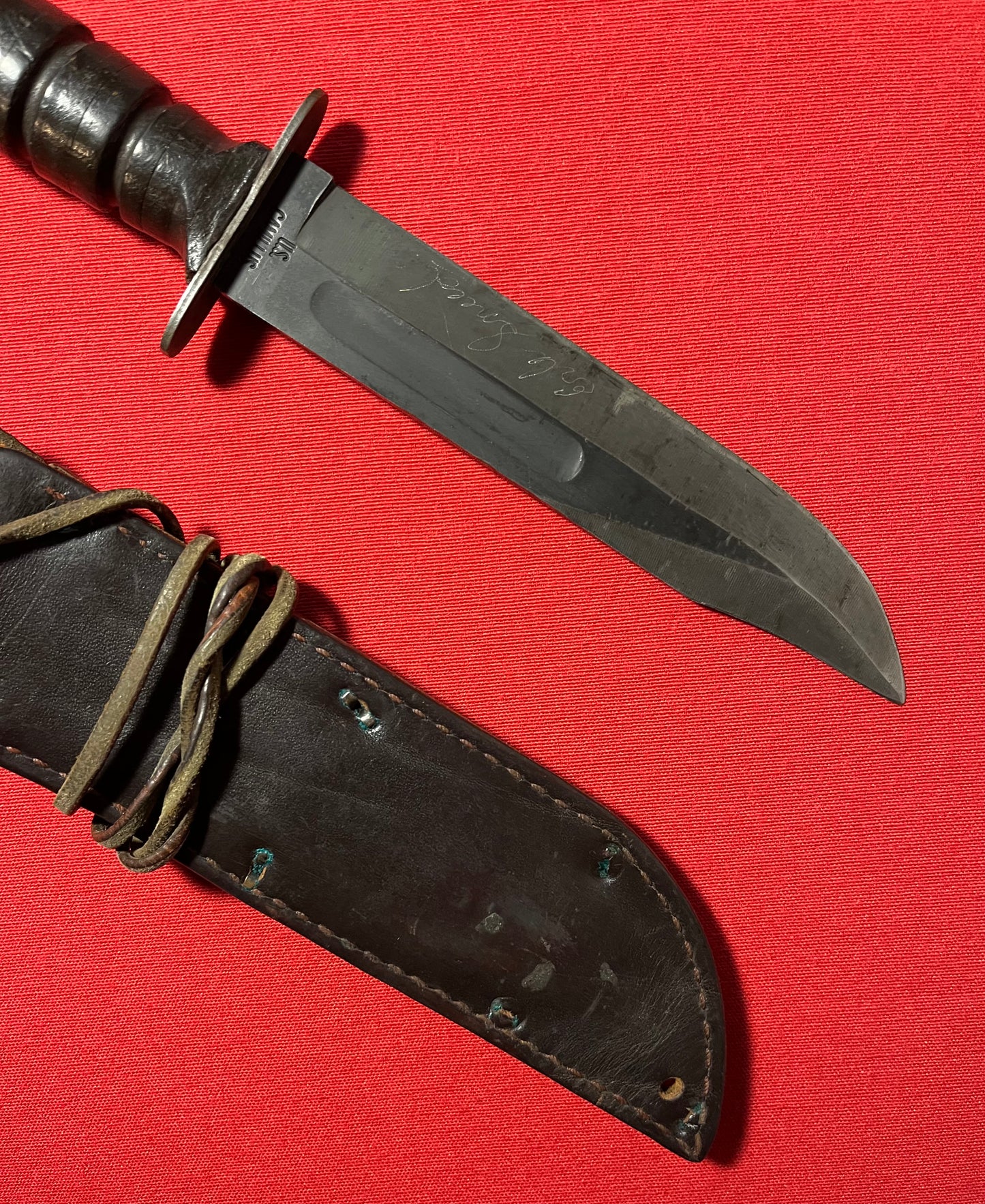 Vietnam Era U.S. CAMILLUS NY MARK 2 Fighting Knife MK2 / Blade "Name" engraved