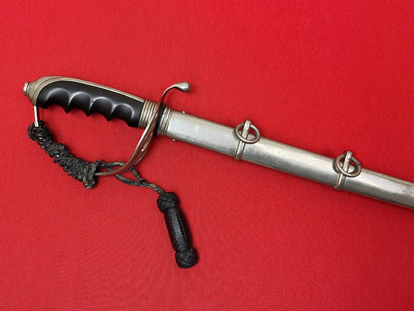 WW2 Era U.S. M1902 Officer’s Sword & Scabbard W/ Knot ENGRAVED