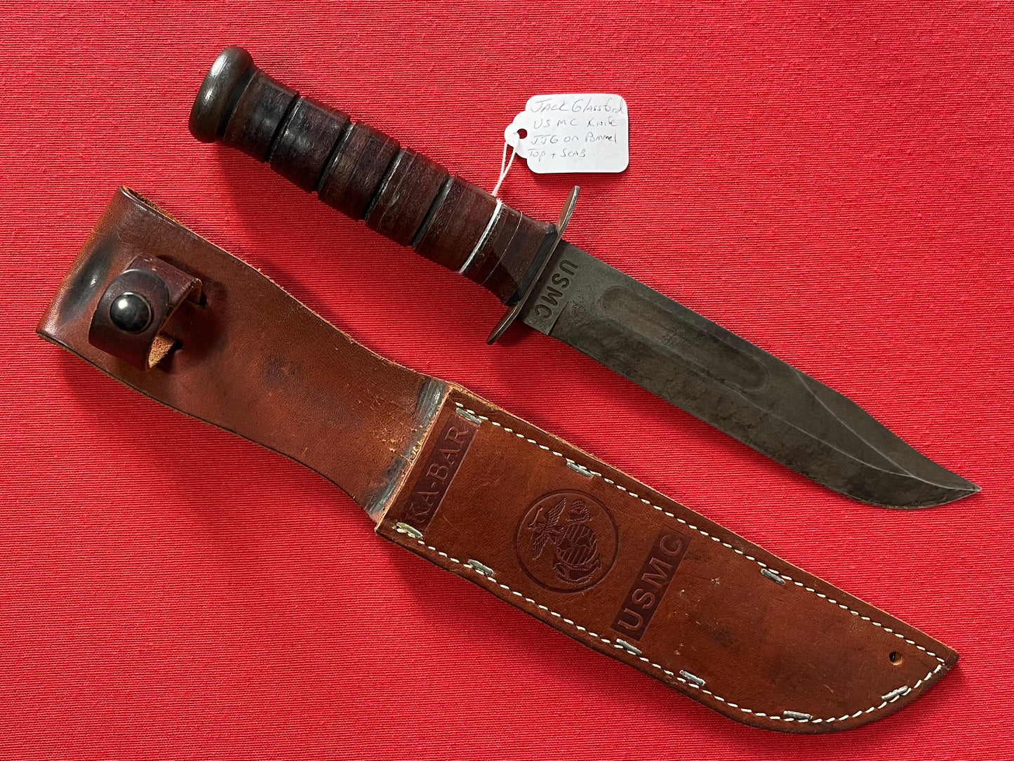 KA-BAR USMC MK2 Fighting / Survival Knife (Veteran Owned) Named- Post War Piece