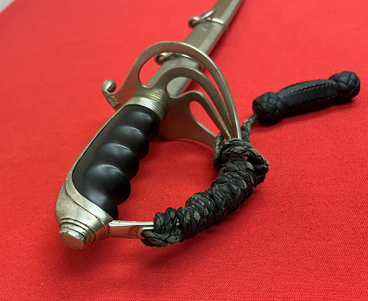 WW2 Era U.S. M1902 Officer’s Sword & Scabbard W/ Knot ENGRAVED