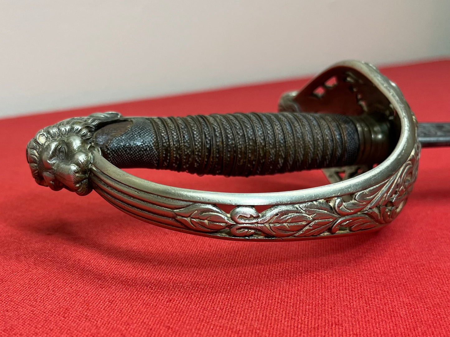 Pre-Spanish American War Spanish Officer’s (High Ranking) Silver Hilted Lions Head Sword Toledo Dated 1860