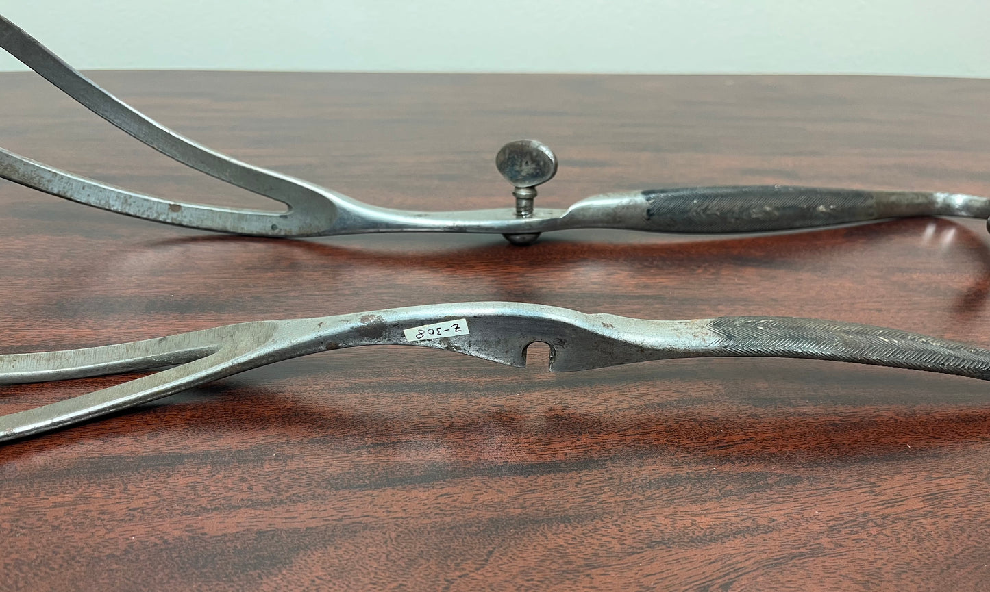 1801-1850 OBSTETRICAL BIRTHING FORCEPS LEVRET - ANTIQUE MEDICAL-CIVIL WAR ERA #6
