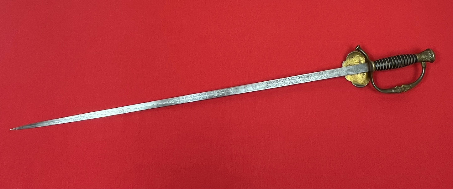 1800’s Sons of Veteran’s GAR Sword Etched Blade General Grant 1861-65 Civil War