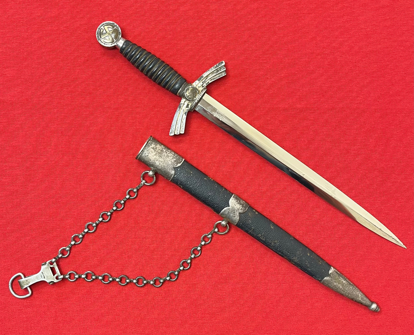 WWII German 1st Model Luftwaffe Dagger Personally Owned & Name Engraved to "Pilot" Horst Petzschler JG 31 & 51