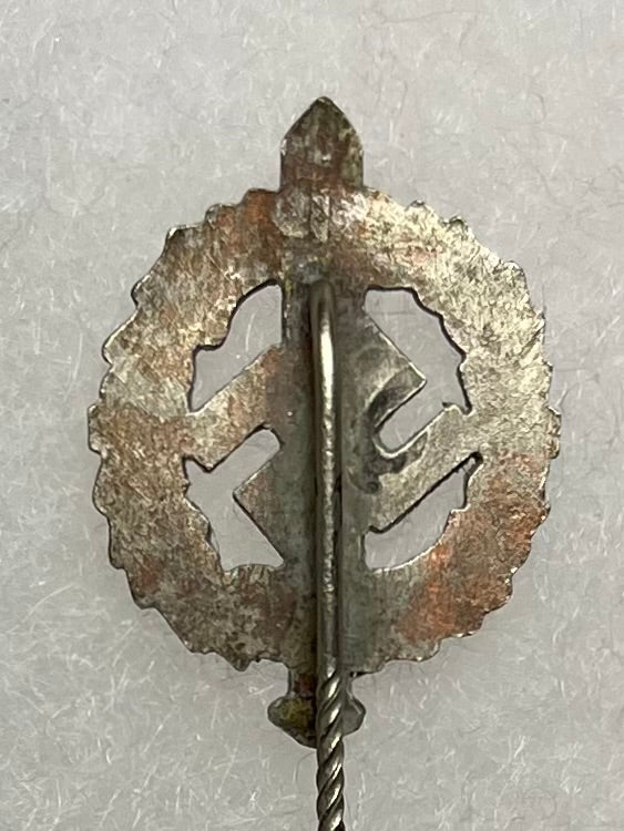 WW2 German SA “Silver” Sports Badge Stick Pin - 2nd Class